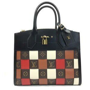 Louis Vuitton City Steamer Handbag Monogram Calf Leather